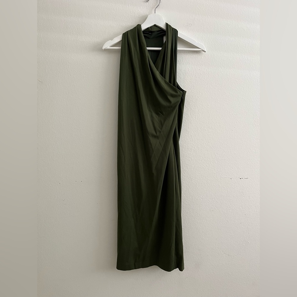 Banana Republic Green One Shoulder Cocktail Dress